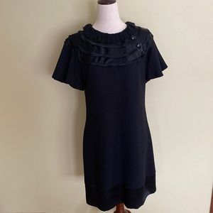 Black dress with the black sparkle buttons